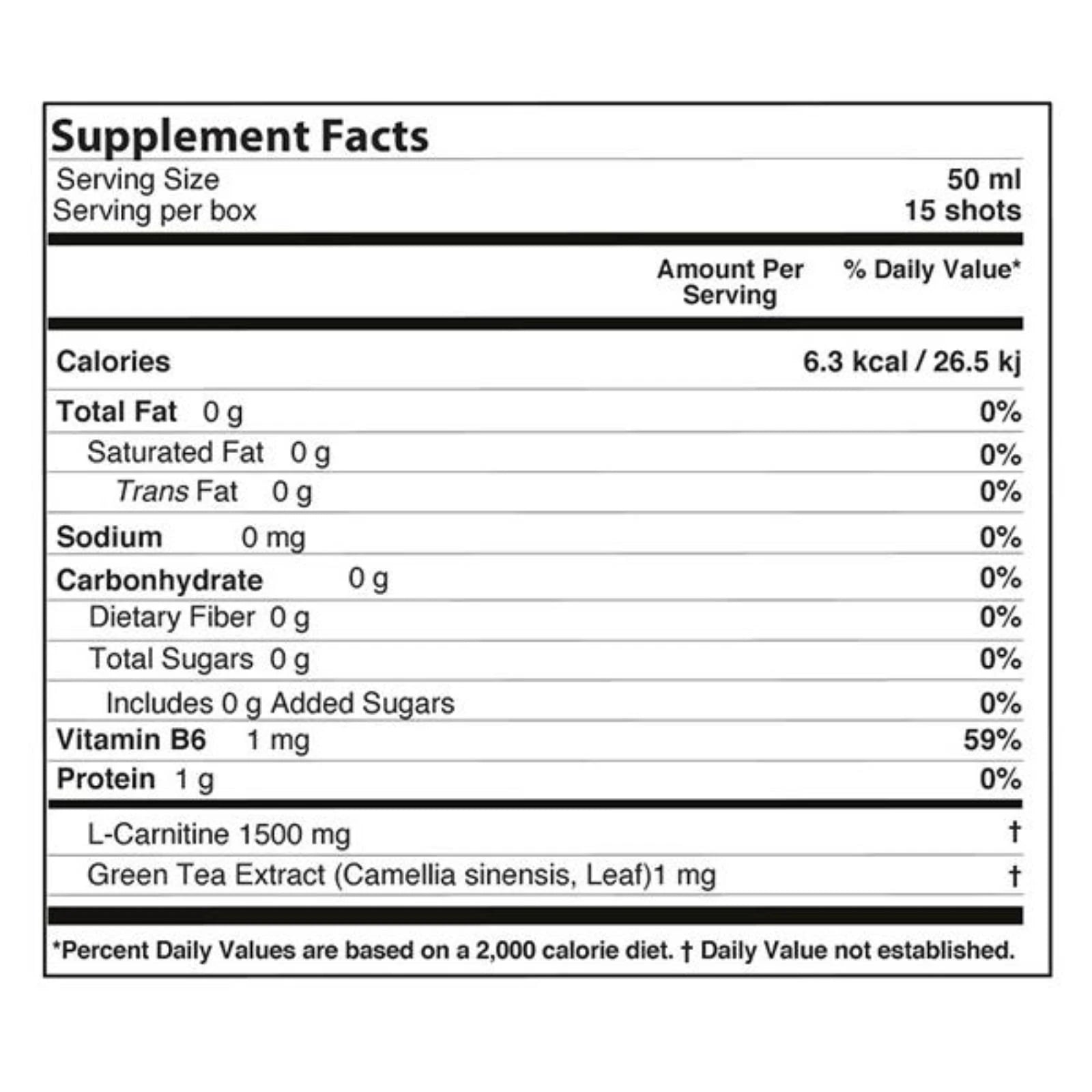 NutriPus L-Cartine shot with green tea - 5ct