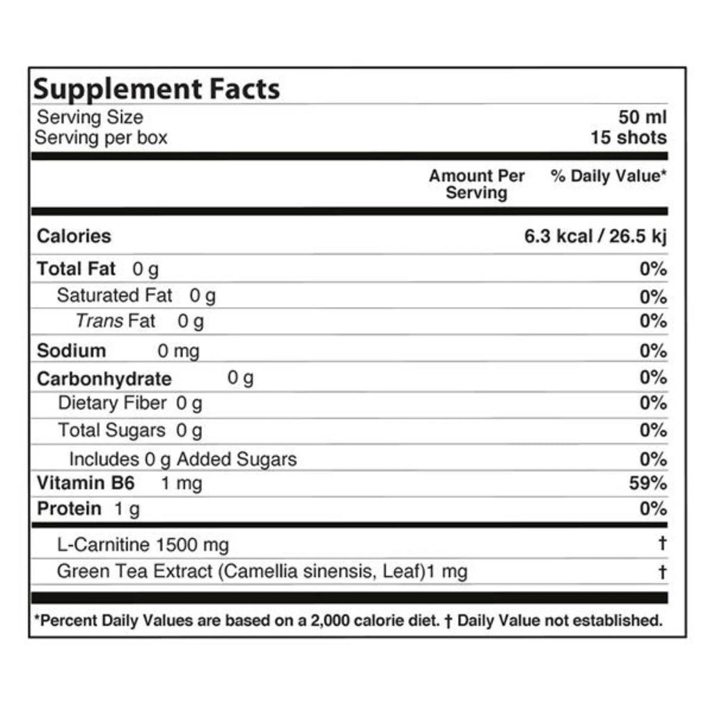 NutriPus L-Cartine shot with green tea - 5ct